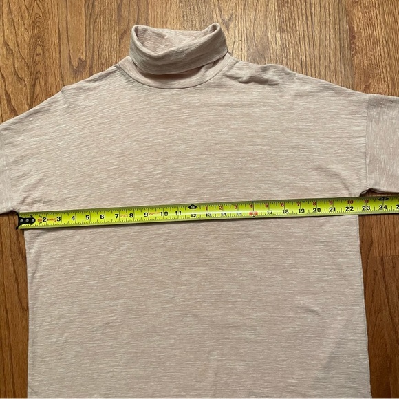 Madewell Blush Pink Boxy Turtleneck Long Sleeve Top size L - Picture 14 of 16